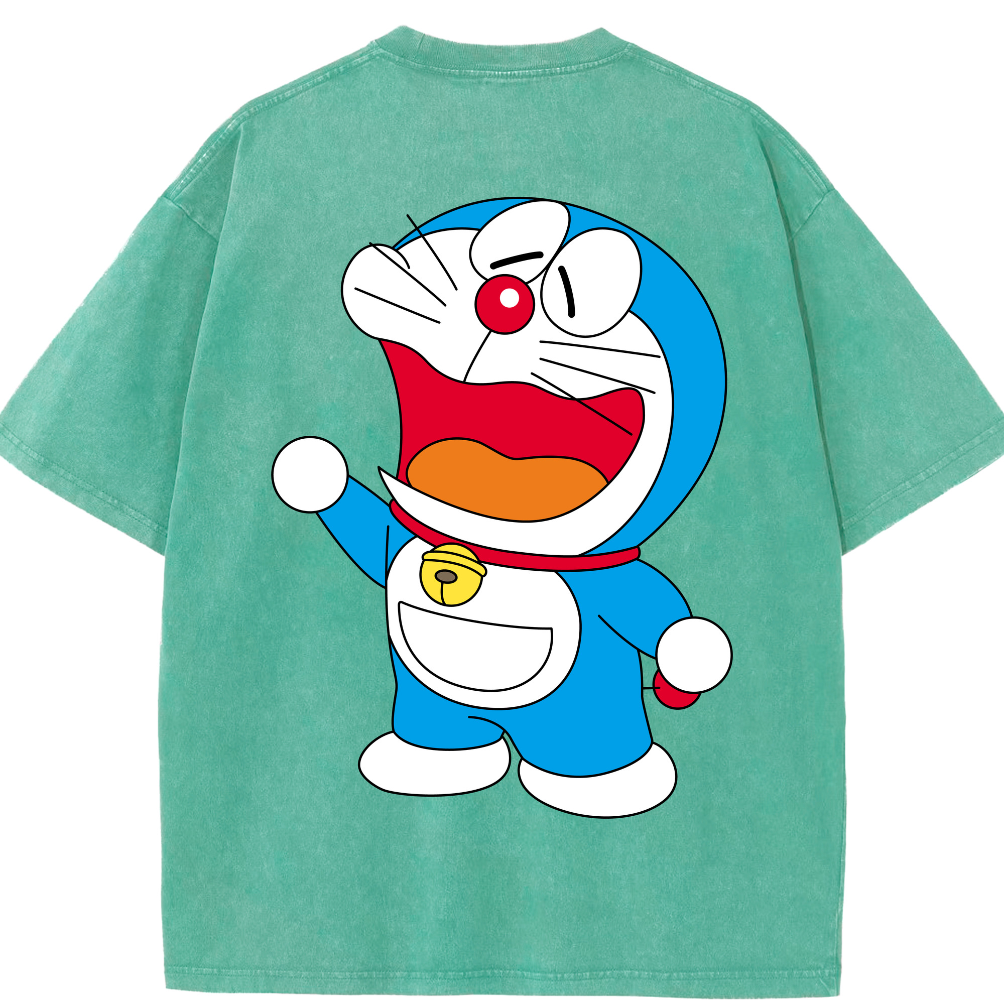 （画像用） ドラえもん Doraemon 綿100% ヴィンテージ風 半袖Tシャツ（背面プリント）
